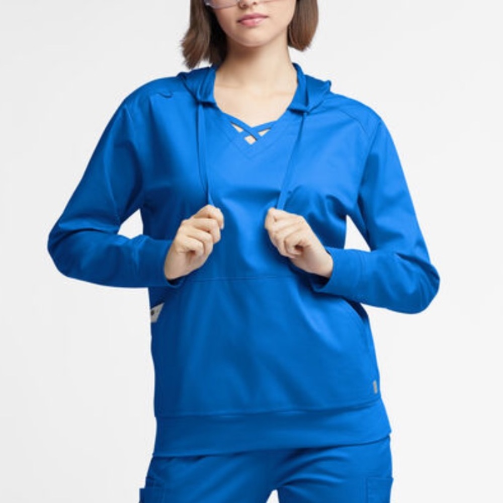 Hooded scrub top